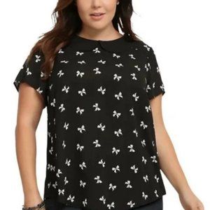 Torrid Collared Bow Top Size 2